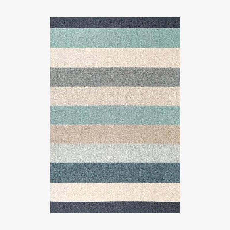 Tapis rectangle moderne vert et beige style Keecy
