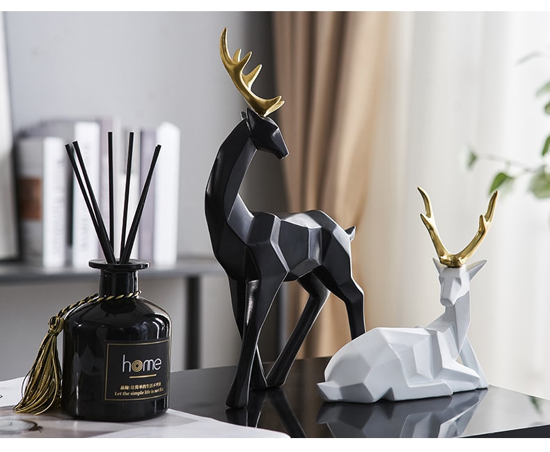 Sculpture Cerf (deux éléments)