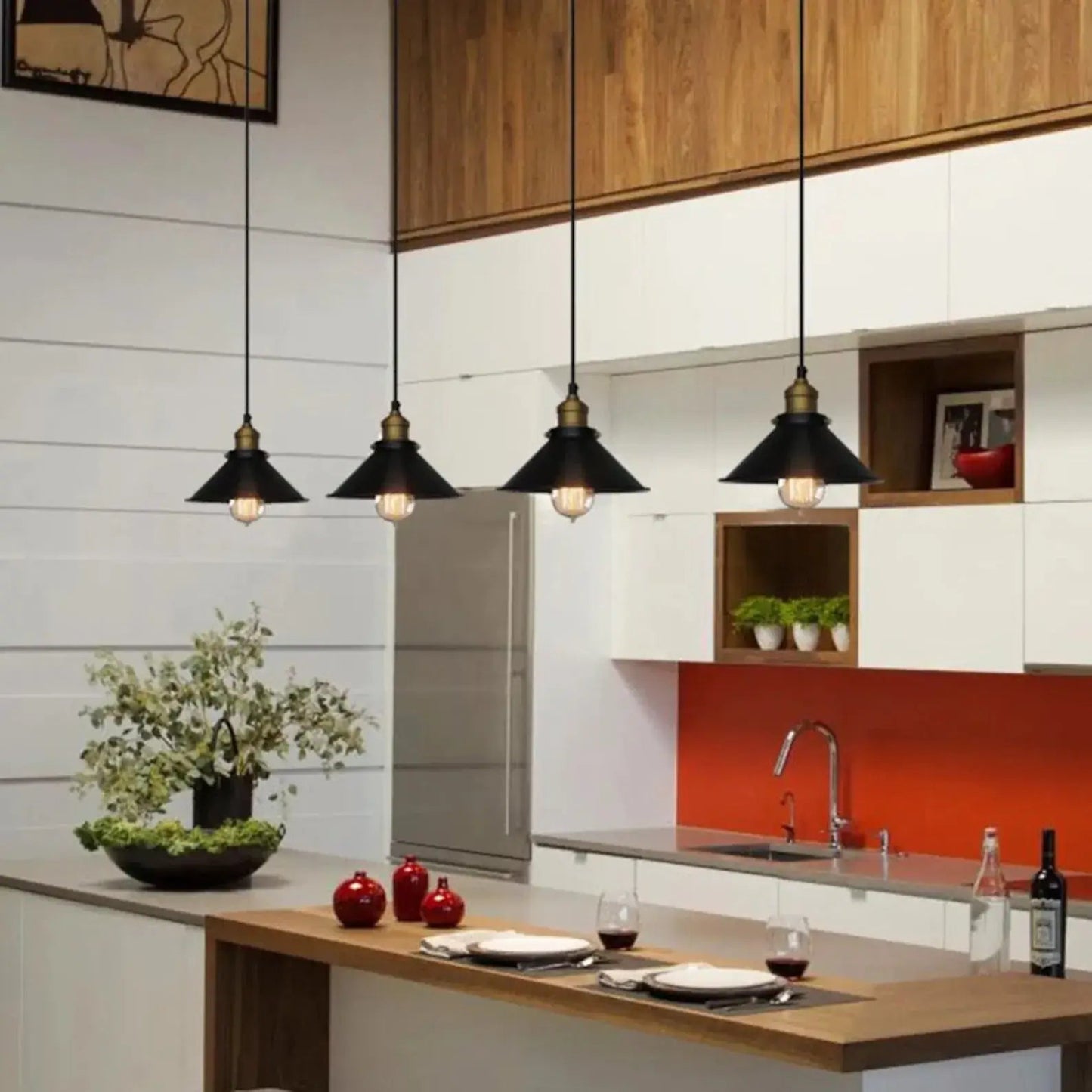 Suspension Vintage BrassGlow – Design Rétro & Finition Laiton Antique