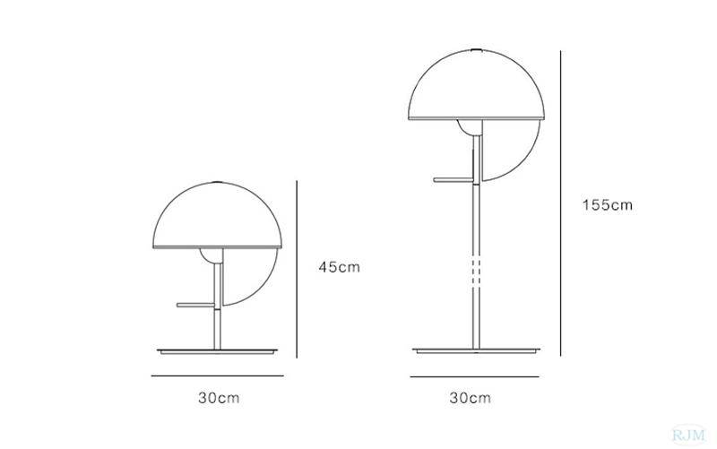 Lampadaire LED design lampe en boule changeable Lamp