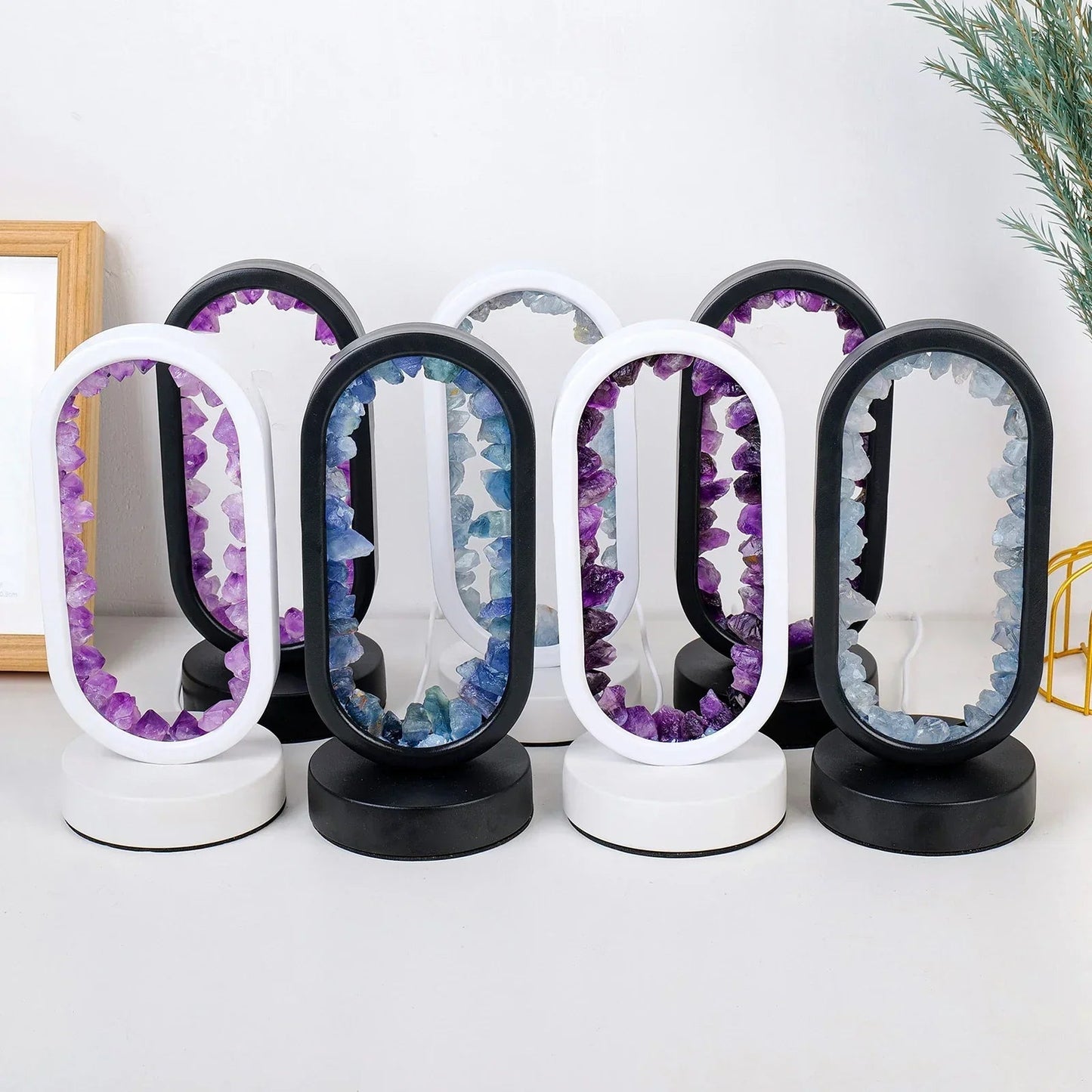 AuraStone | Lampe de calme en améthystes naturelles apaisantes