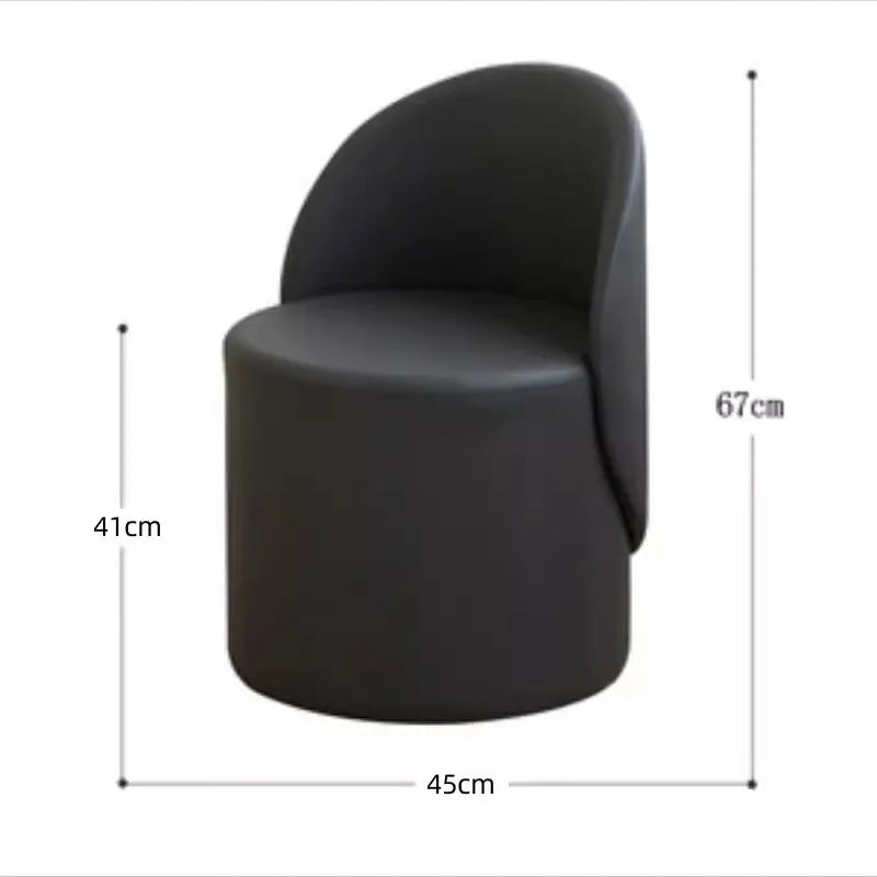 Tabouret à langer rotatit, Chaise laine bouclée pour coiffeuse