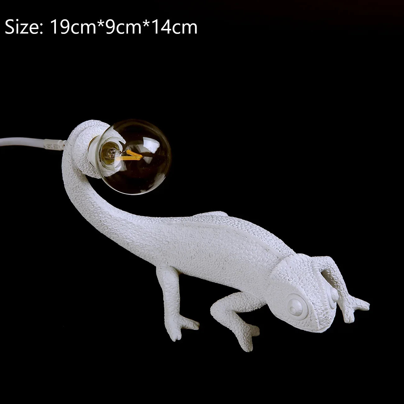 lampe de bureau lézard caméléon moderne et ludique en résine