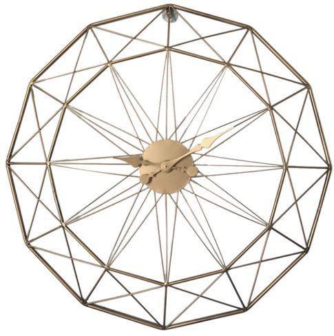 Horloge murale design rond géométrique en métal 50cm
