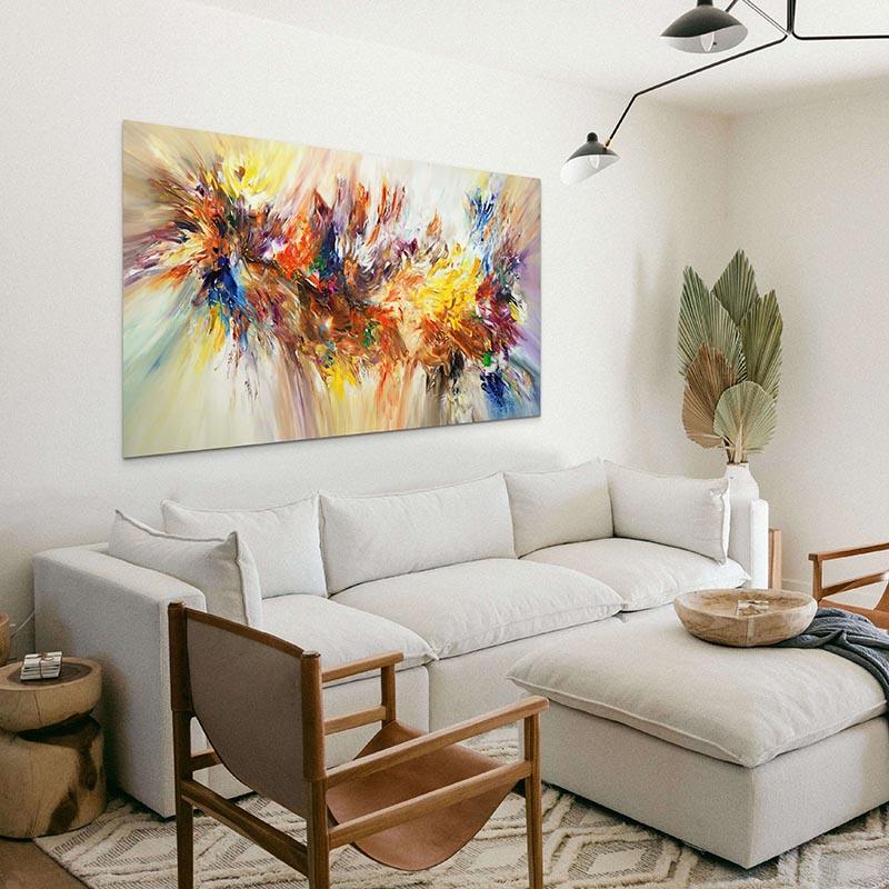 Tableau Abstrait Explosion