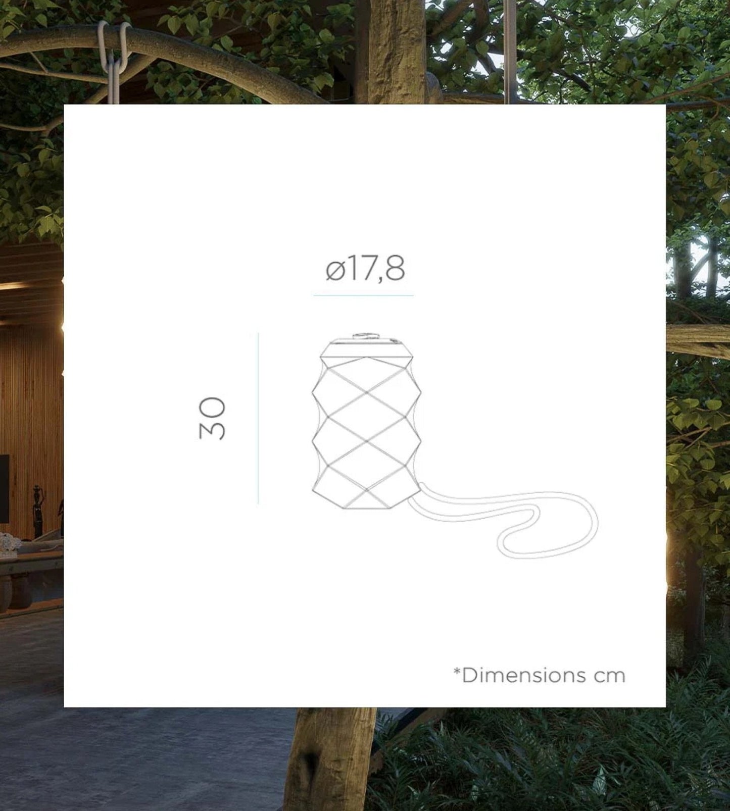 Lampe suspendue rechargeable - Blanch chaud ou multicouleur contrôlable