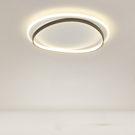 Plafonnier Moderne Noir et Or - Éclairage LED Élégant et Fonctionnel