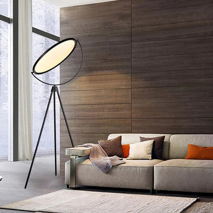 Lampadaire design LED triple pied et lampe ronde Loon