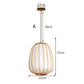 Suspension design en bambou LED avec abat-jour arrondi style japonais