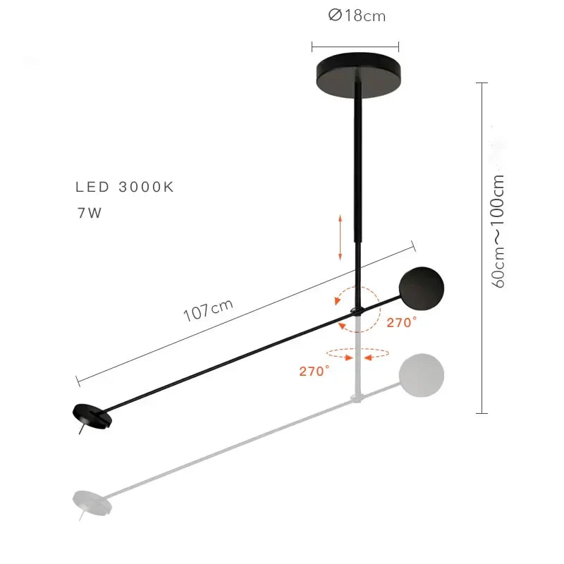 Plafonnier Led design nordique pour Tables basses de restaurant bureaux de chambre lampes suspendues noires luminaire de décoration de la maison