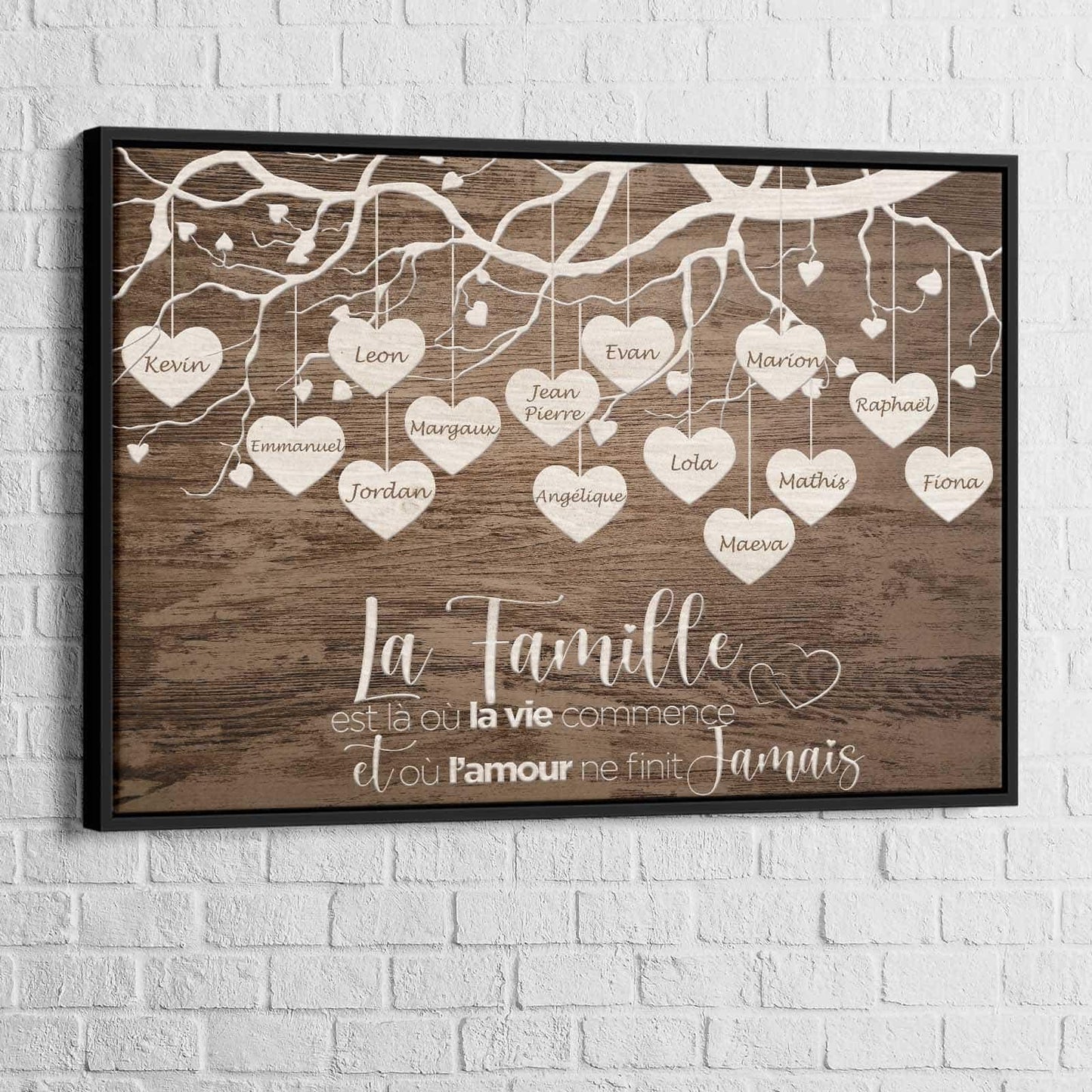 Tableau Personnalisé Famille Prénoms