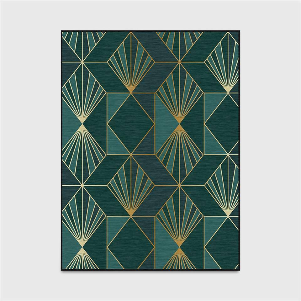 Tapis rectangle vintage aux formes géométriques Luxury Floor A