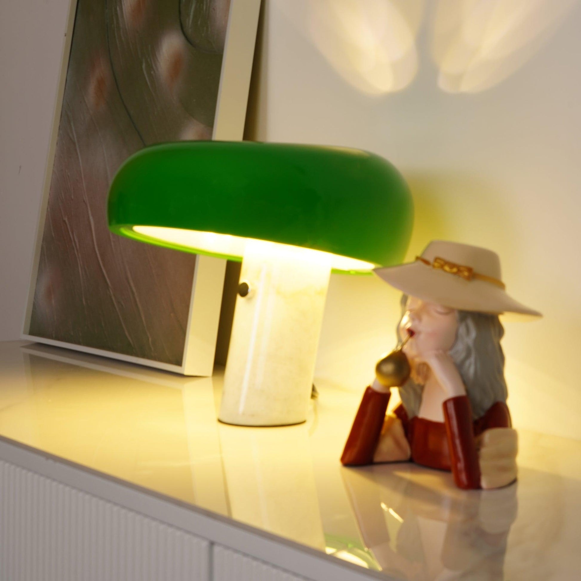 Lampe de Table MarbleGlow – Élégance en Marbre & Éclairage Chaleureux