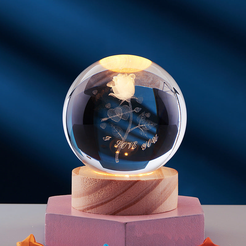 LumiOrb | Lumière en cristal 3D créative