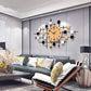 Horloge murale design en bois et carrés Home