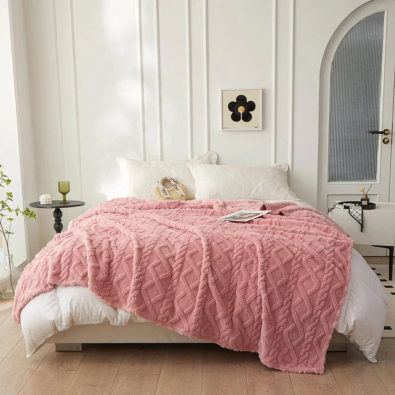 Couverture Douillette Double Face en Laine