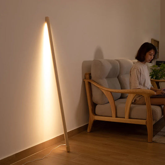 Nordique noir noyer frêne européen rester contre mur lampadaire Design chambre chevet salon canapé LED lampe d'ambiance