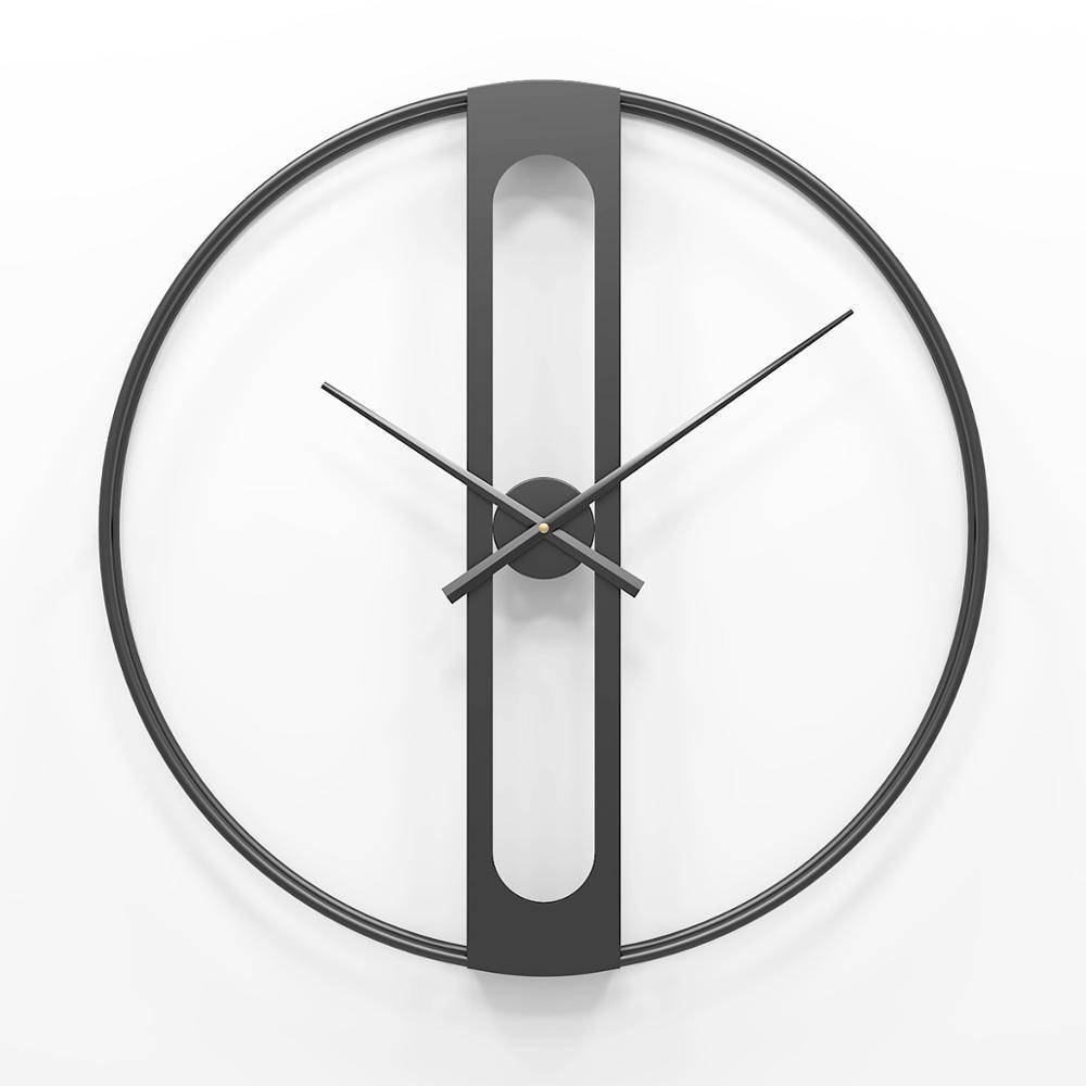 Horloge murale design rond en métal rétro 50cm Garden