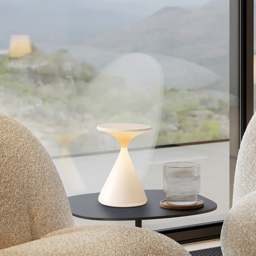 Lampe de table en sablier élégante