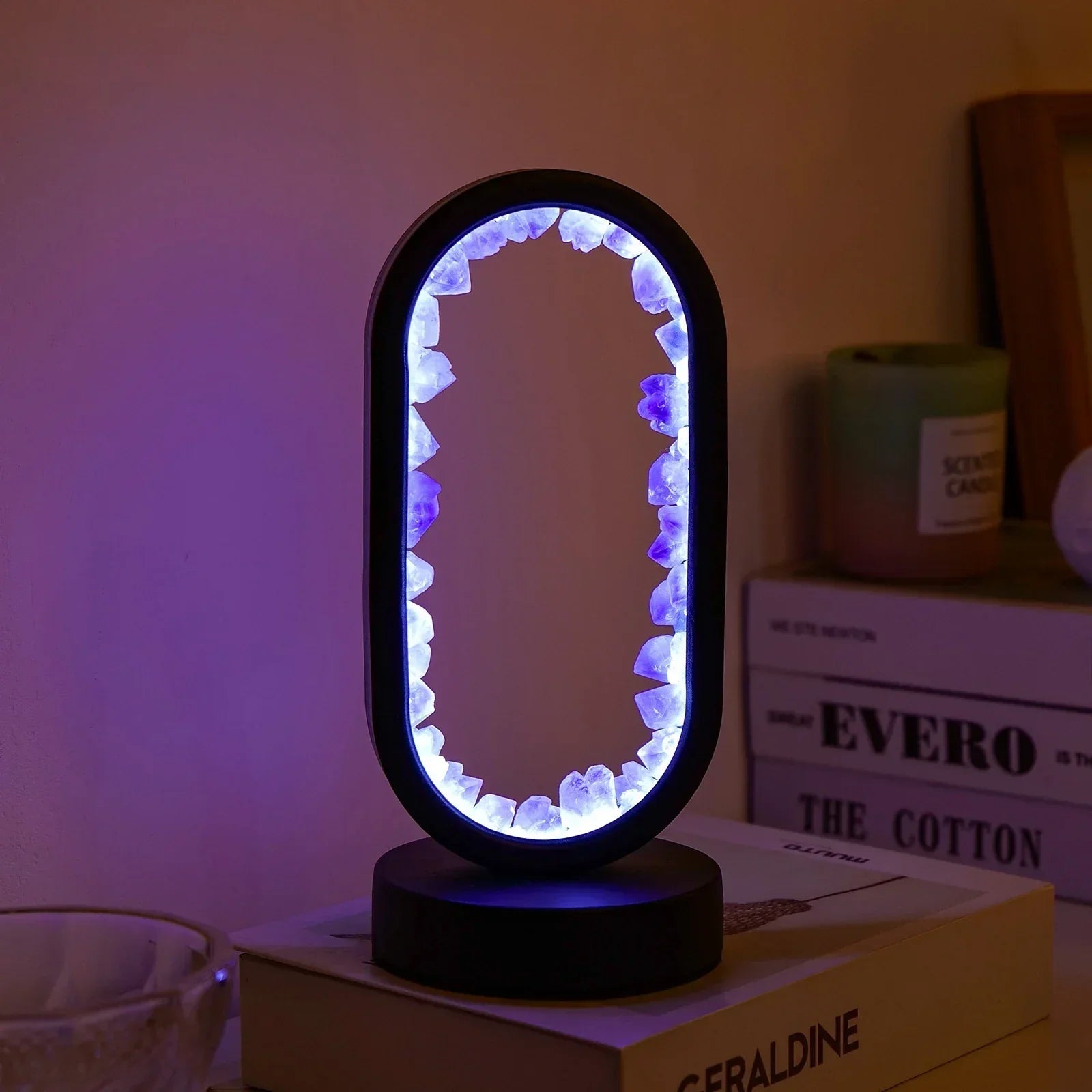 AuraStone | Lampe de calme en améthystes naturelles apaisantes