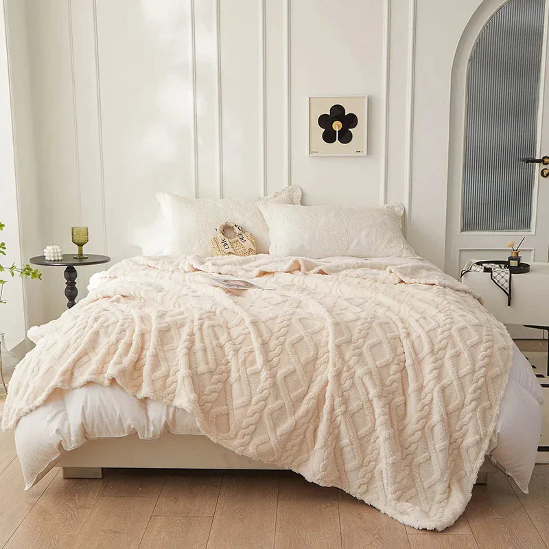 Couverture Douillette Double Face en Laine