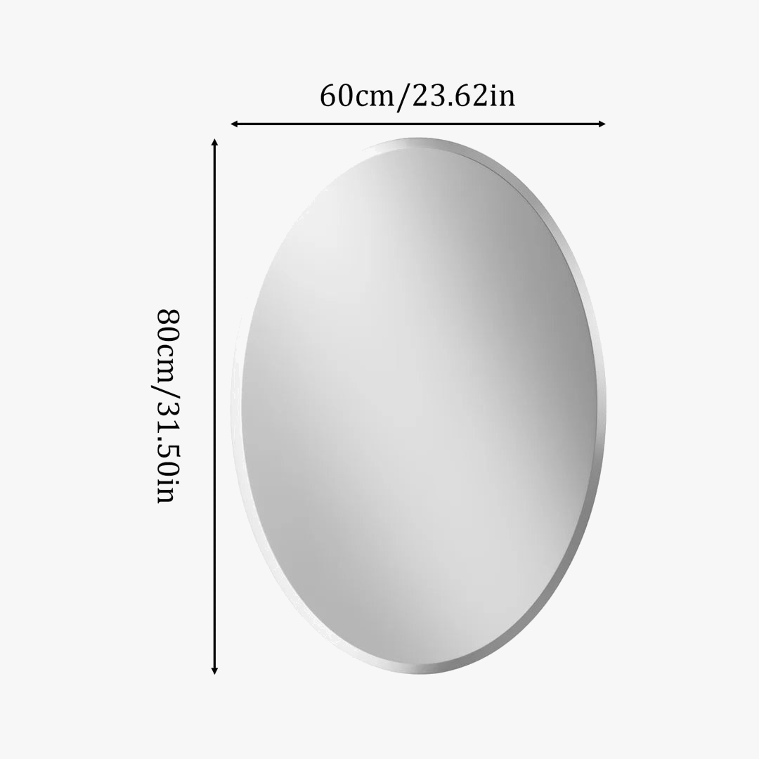 miroir décoratif ovale sans cadre pour intérieur élégant