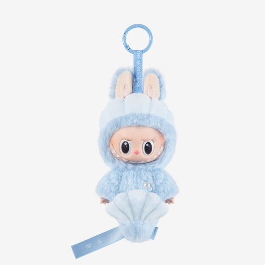 Peluche Créature marine joueuse – Figurine pendentif vinyle style Labubu 17,5 cm