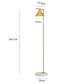Lampadaire LED design avec base en marbre Nordic (noir ou doré)