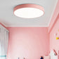 Plafonnier Circulaire Nordic Wooden Macaroon - Lampe LED en Bois et Métal pour Chambre et Salon