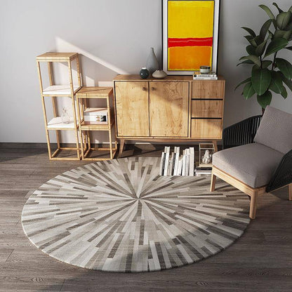 Tapis rond tons de gris moderne Tapete