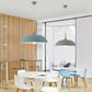 Suspension en aluminium de couleur et tige en bois Wood