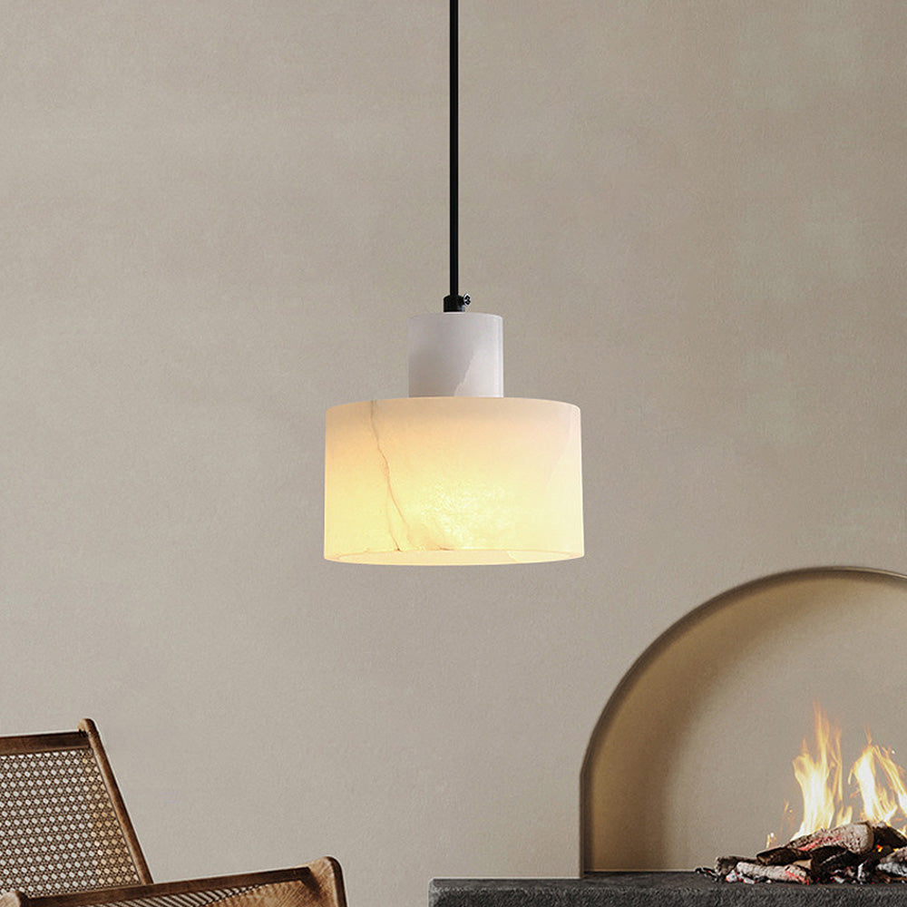 Plafonnier Pendante Scandinave en Marbre Blanc - Design Minimaliste Élégant pour Salon, Chambre et Salle à Manger