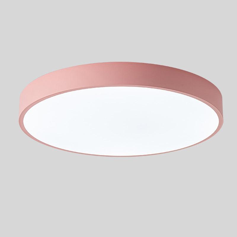 Plafonnier Circulaire Nordic Wooden Macaroon - Lampe LED en Bois et Métal pour Chambre et Salon