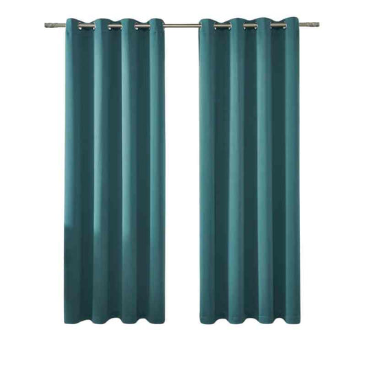 Rideaux bleu vert