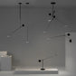 Plafonnier Led design nordique pour Tables basses de restaurant bureaux de chambre lampes suspendues noires luminaire de décoration de la maison