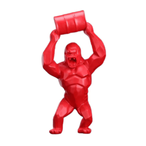 Sculpture Gorille Rouge
