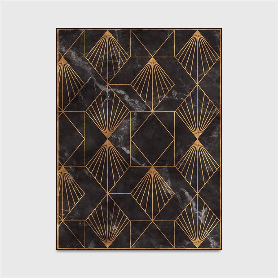 Tapis rectangle vintage aux formes géométriques Luxury Floor B