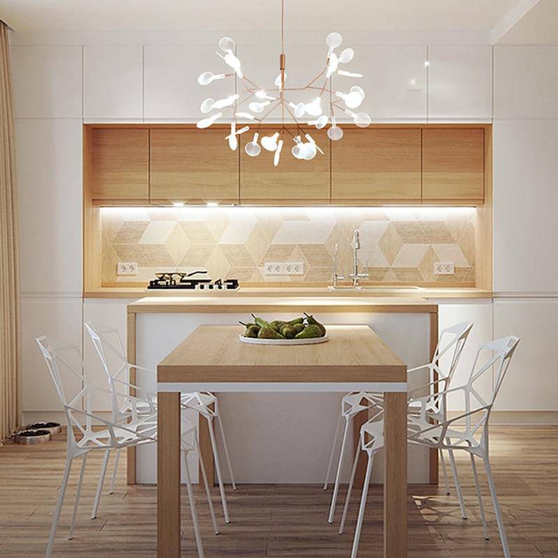 Suspension design moderne LED arbre couleur cuivré ou noir Home