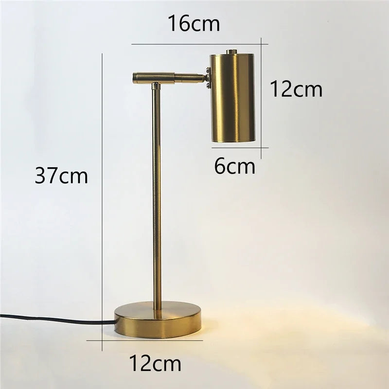 lampe de bureau dorée moderne protection des yeux créative