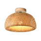 Plafonnier moderne ronde en bambou naturel Solferino