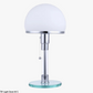 lampe de bureau led design nordique en verre et acier inoxydable