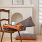 Couverture en Coton à Six Couches avec Motif Orange et Bleu