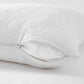 Protège-oreiller en flanelle de coton bio blanc