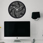 Horloge murale design noire style 3D avec chiffres Vortex