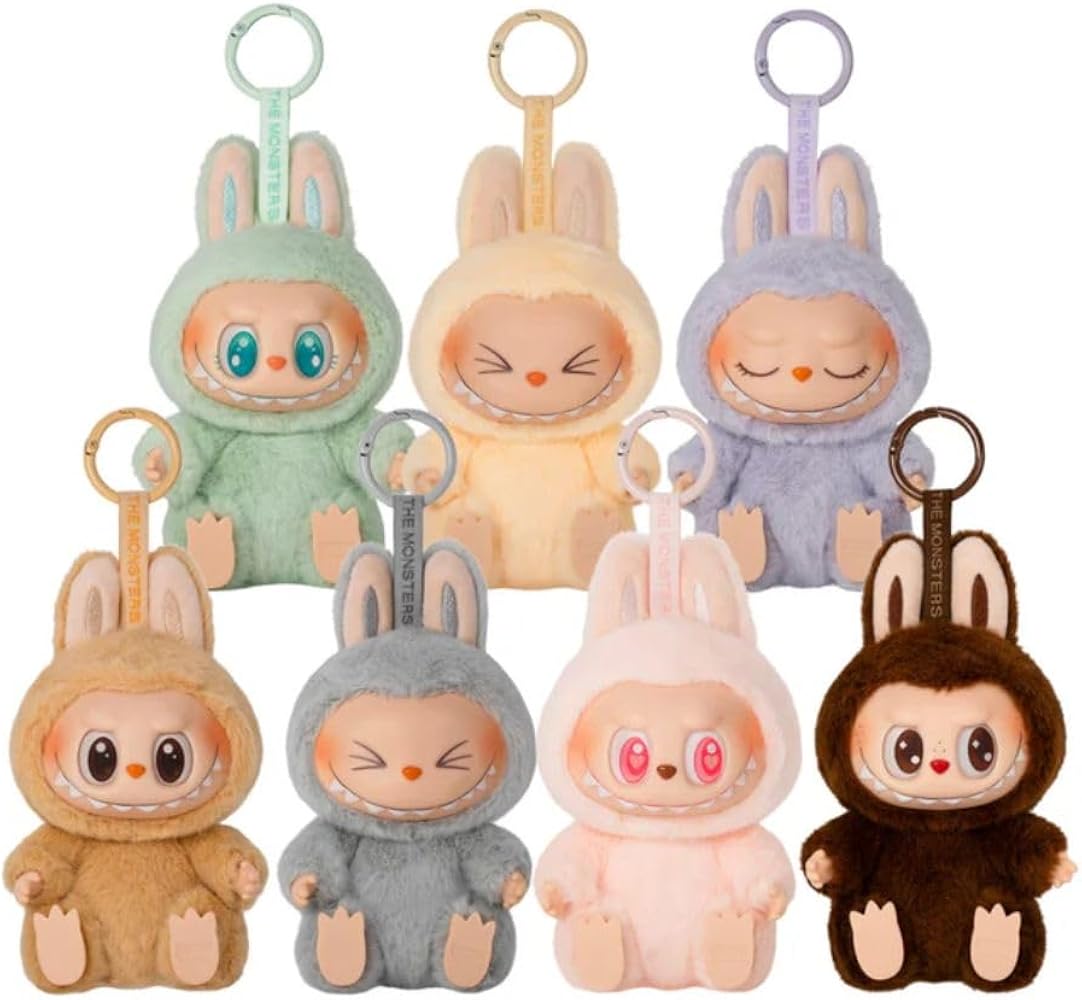 Figurine vinyle style Labubu – Créature assise surprise – Édition mystère style plush