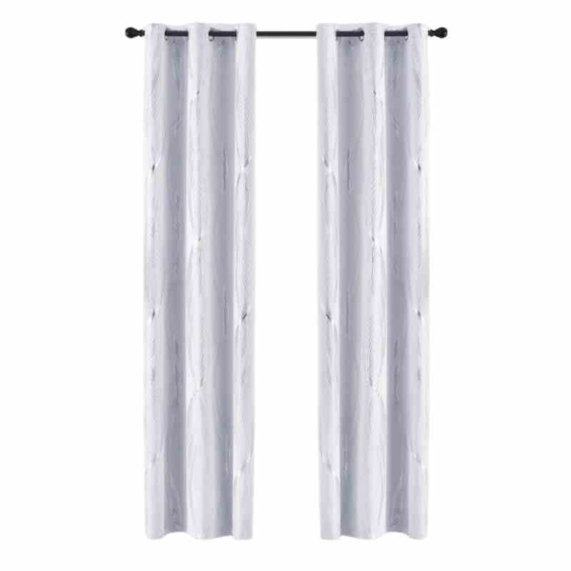 Double rideaux blancs
