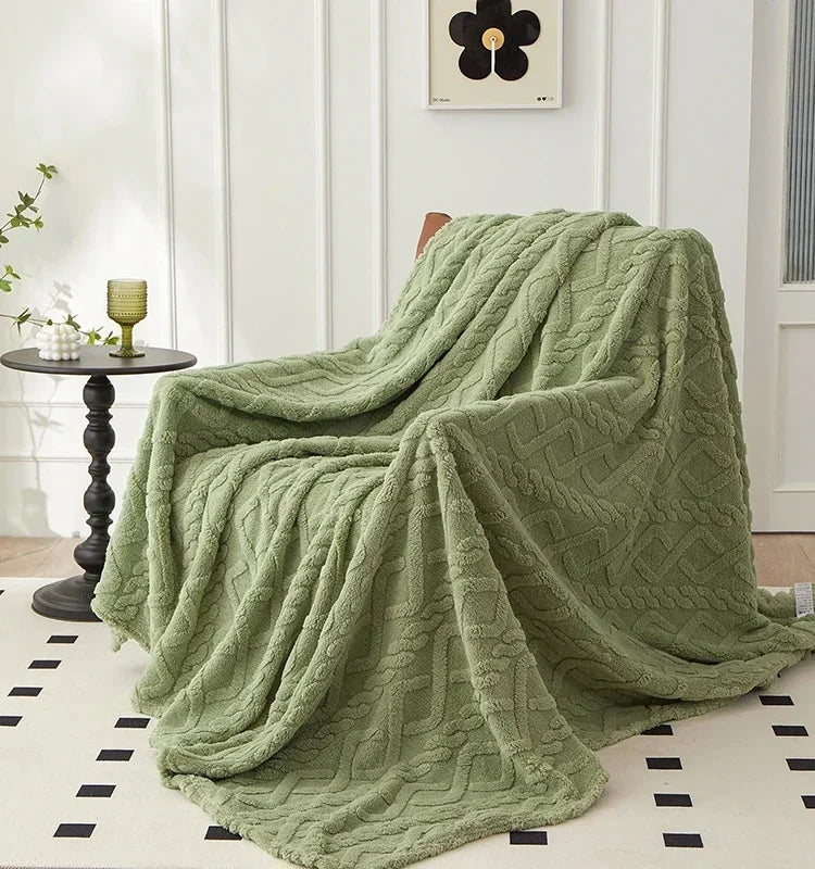 Couverture Douillette Double Face en Laine