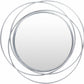 Basay Round Silver Gray Mirror