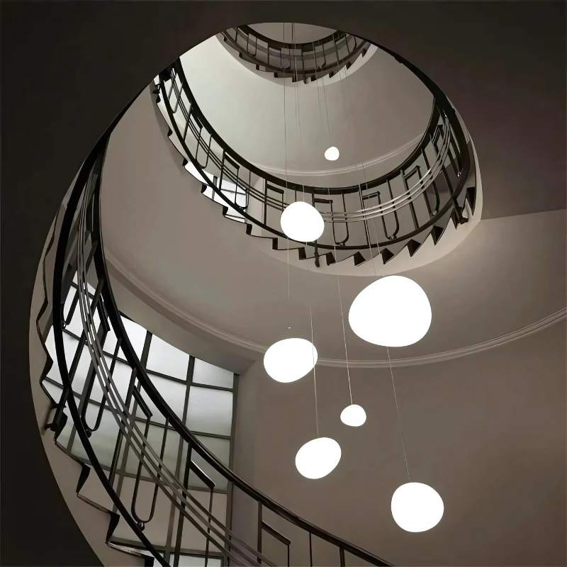 Suspension Design Verre LumiPebble – Élégance Moderne & Éclairage Raffiné