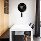 Horloge murale ronde design noire et aiguilles dorées 30cm